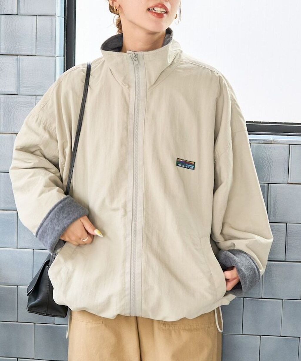 FREAKS STORE OUTDOORS可拆式帽子雙面兩穿裏刷毛外套(女款)_12