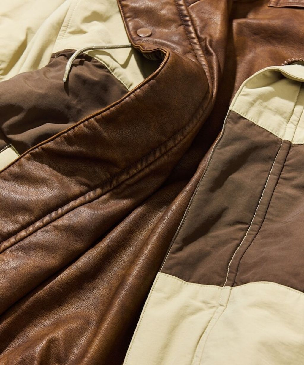 NAUTICA 類皮革×尼龍雙面兩穿鋪棉外套_12