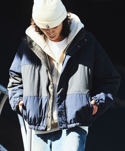 NAUTICA 類皮革×尼龍雙面兩穿鋪棉外套_6