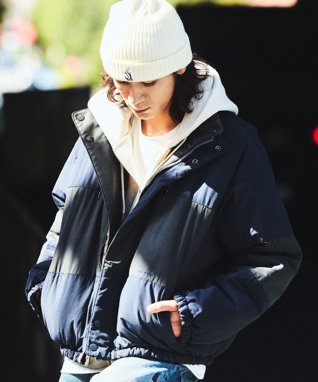 NAUTICA 類皮革×尼龍雙面兩穿鋪棉外套_4