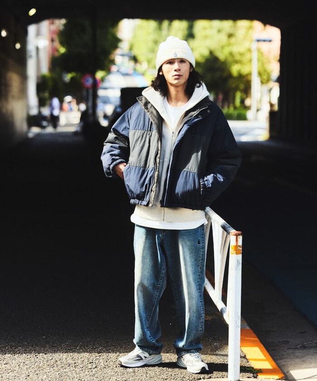 NAUTICA 類皮革×尼龍雙面兩穿鋪棉外套_9