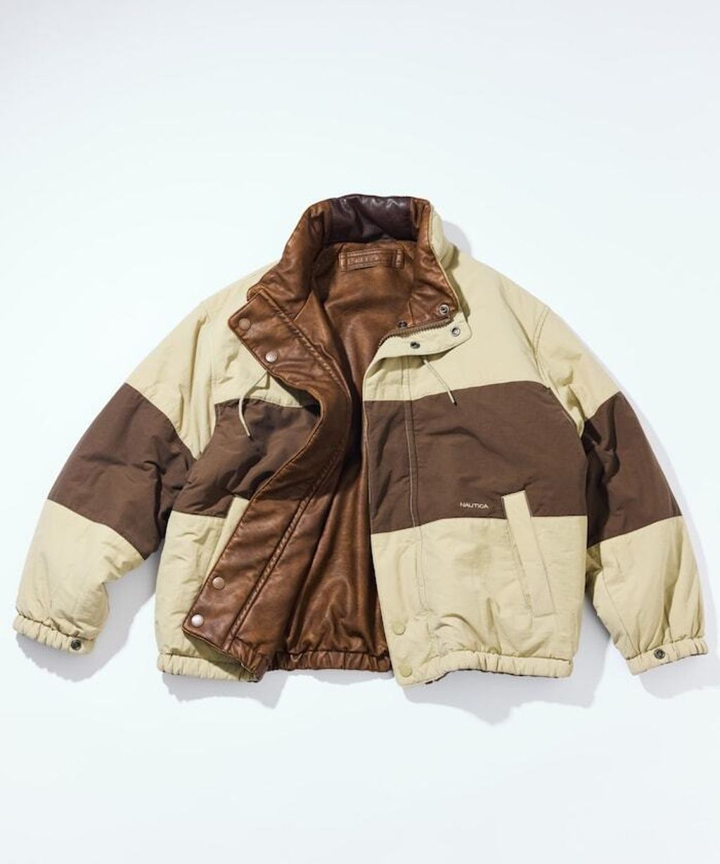 NAUTICA 類皮革×尼龍雙面兩穿鋪棉外套_11