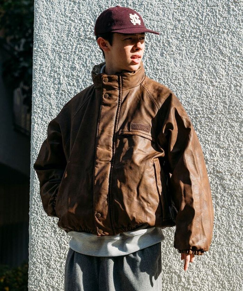 NAUTICA 類皮革×尼龍雙面兩穿鋪棉外套_51