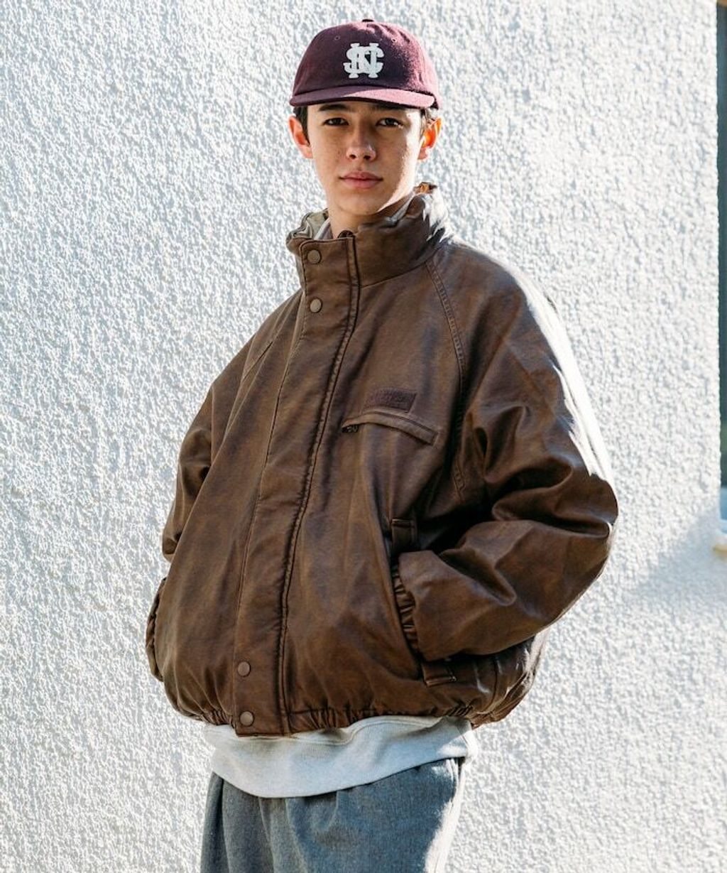 NAUTICA 類皮革×尼龍雙面兩穿鋪棉外套_53