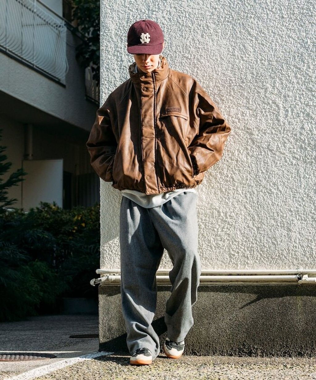 NAUTICA 類皮革×尼龍雙面兩穿鋪棉外套_50