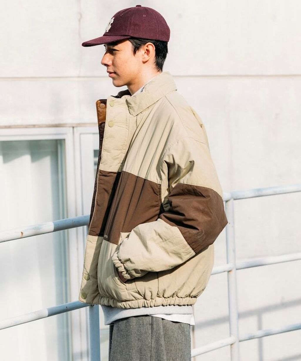 NAUTICA 類皮革×尼龍雙面兩穿鋪棉外套_45