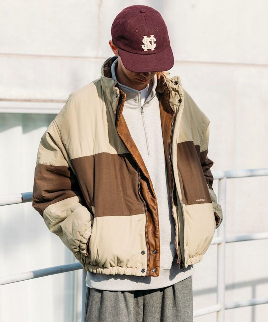NAUTICA 類皮革×尼龍雙面兩穿鋪棉外套_48