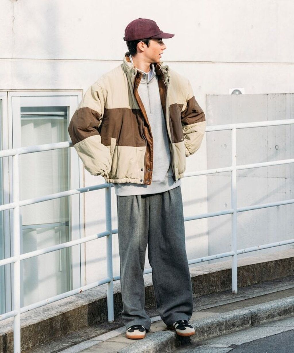 NAUTICA 類皮革×尼龍雙面兩穿鋪棉外套_42