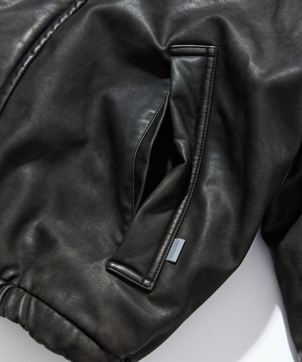 NAUTICA 類皮革×尼龍雙面兩穿鋪棉外套_34