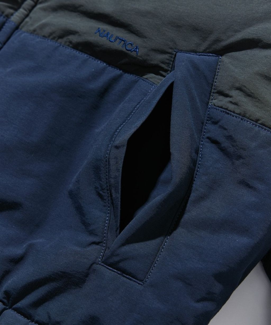 NAUTICA 類皮革×尼龍雙面兩穿鋪棉外套_21