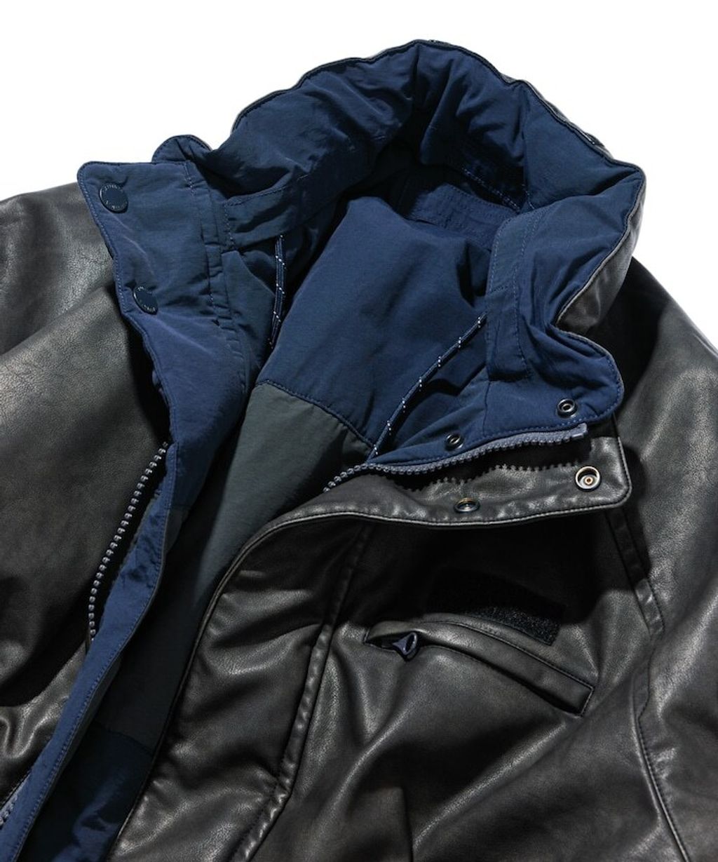 NAUTICA 類皮革×尼龍雙面兩穿鋪棉外套_31