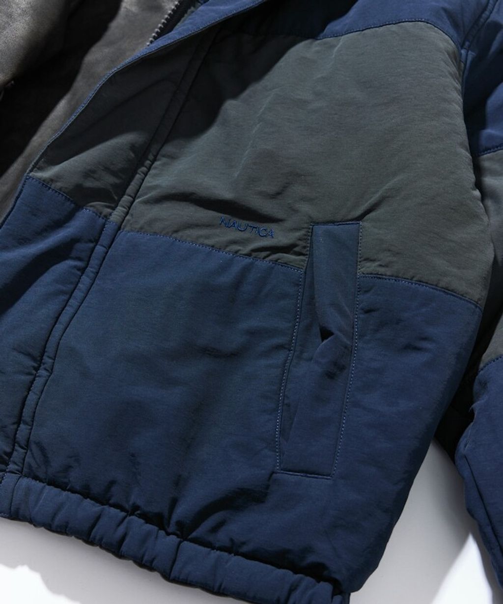 NAUTICA 類皮革×尼龍雙面兩穿鋪棉外套_18