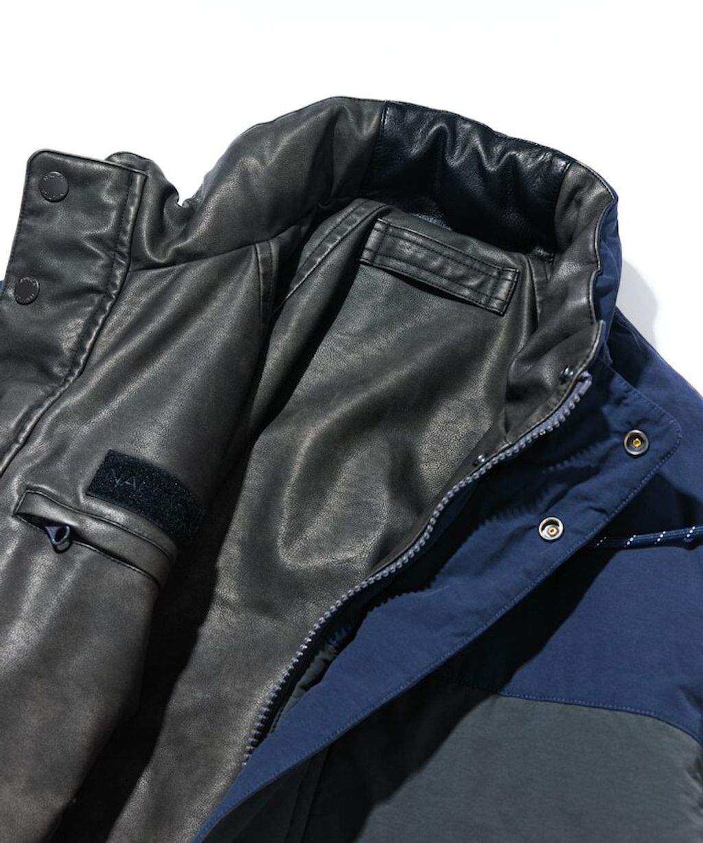 NAUTICA 類皮革×尼龍雙面兩穿鋪棉外套_17