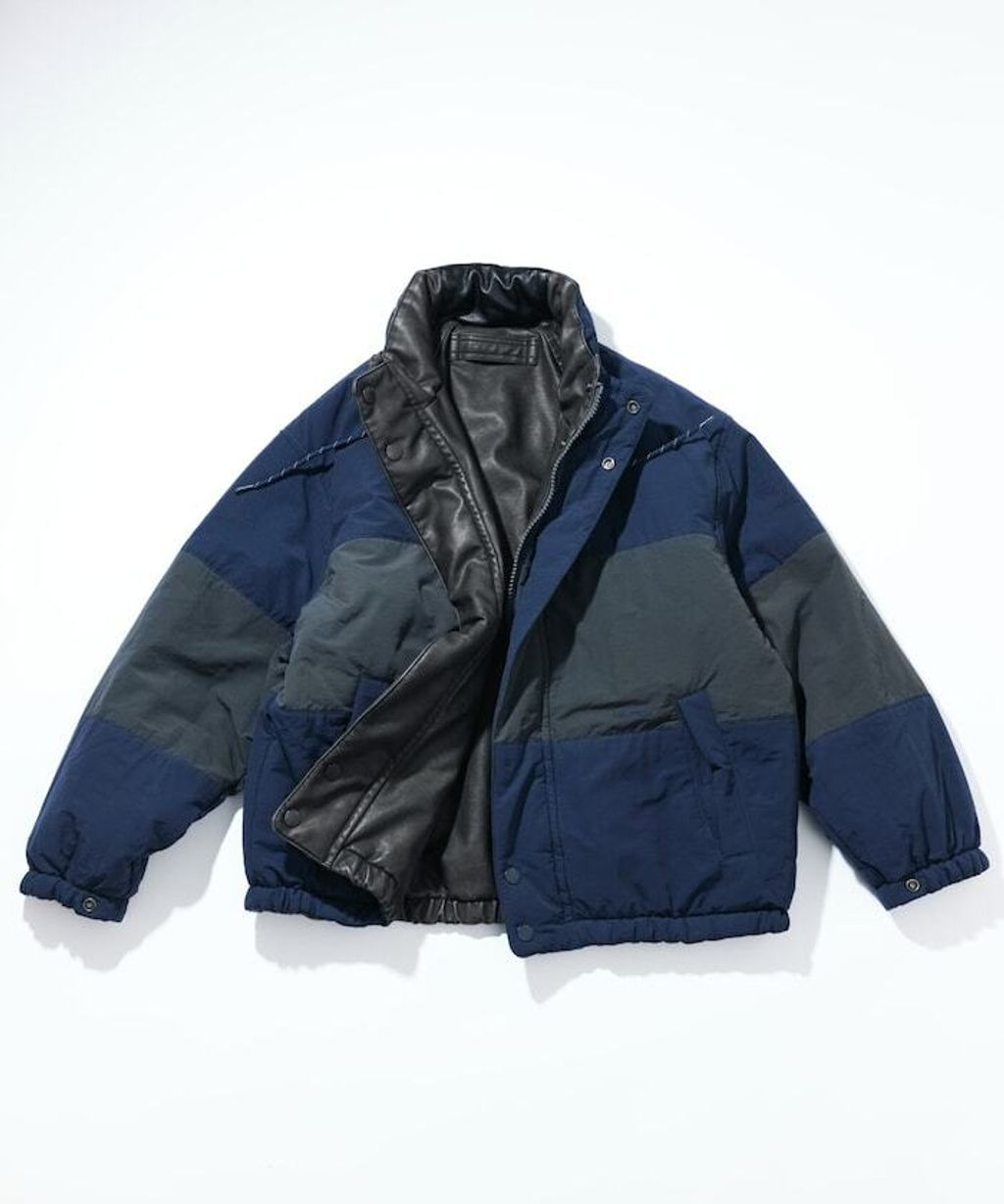 NAUTICA 類皮革×尼龍雙面兩穿鋪棉外套_16