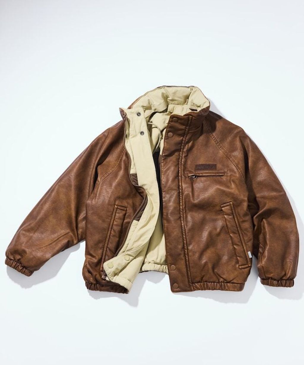 NAUTICA 類皮革×尼龍雙面兩穿鋪棉外套_14