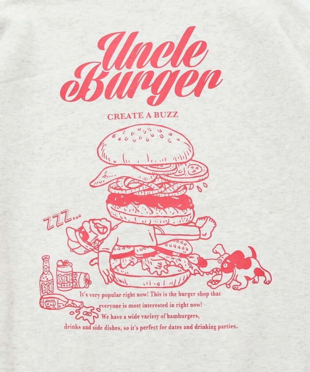 FREAKS STORE Uncle Burger美式刷毛大學T_12