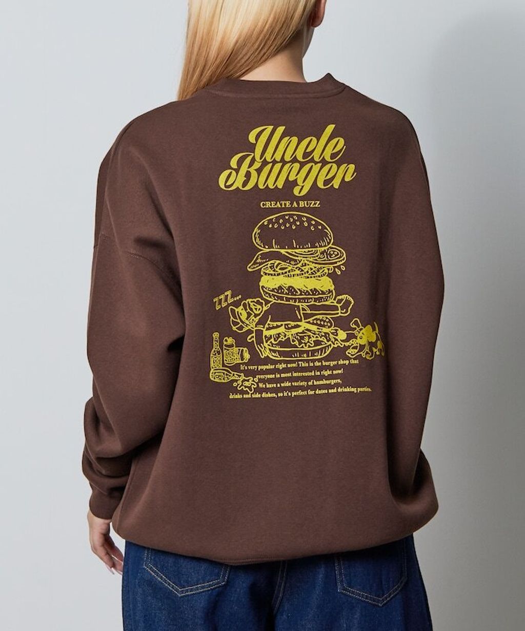 FREAKS STORE Uncle Burger美式刷毛大學T_31