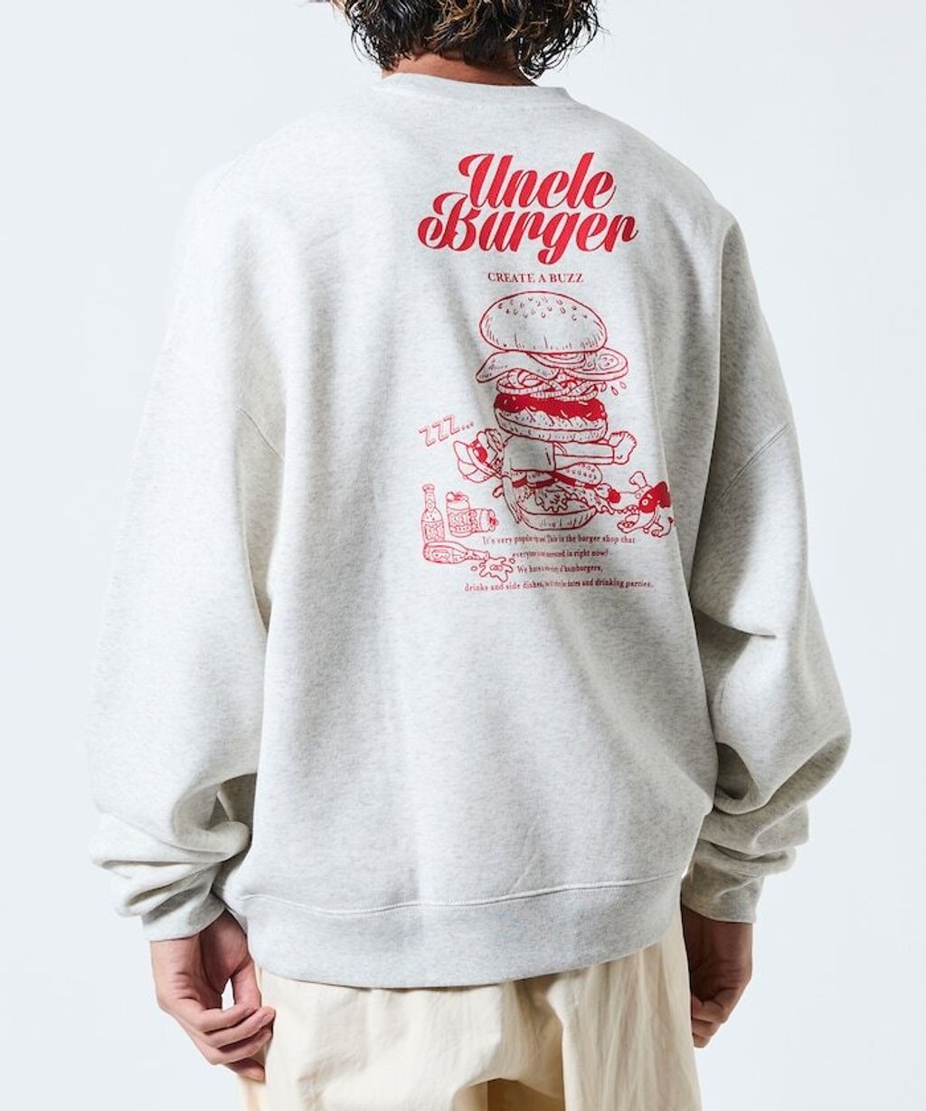 FREAKS STORE Uncle Burger美式刷毛大學T_25