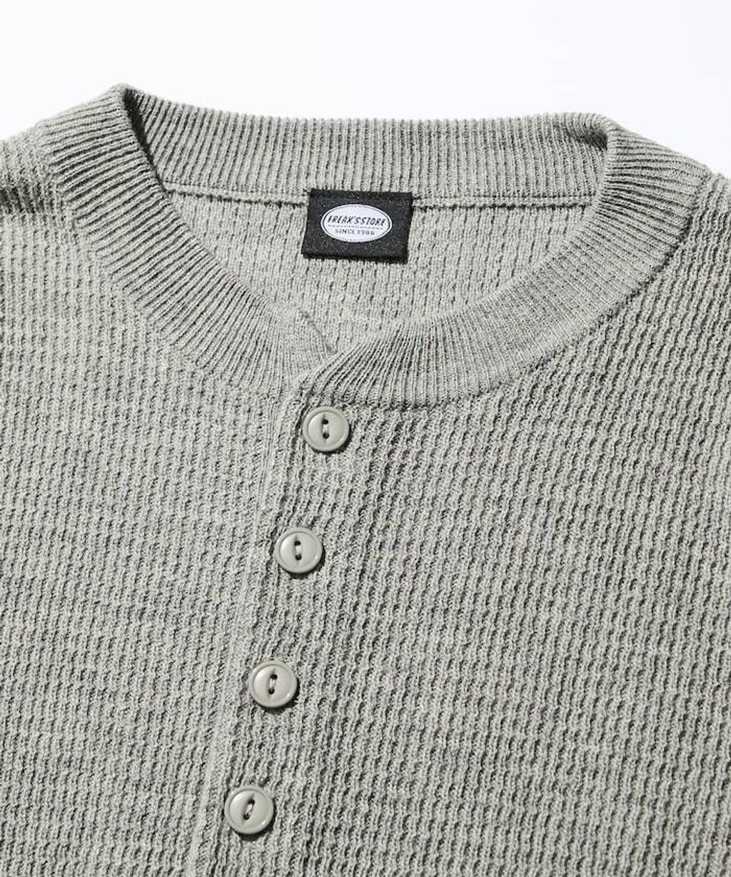 FREAKS STORE 寬版深亨利領落肩混紡針織上衣_6