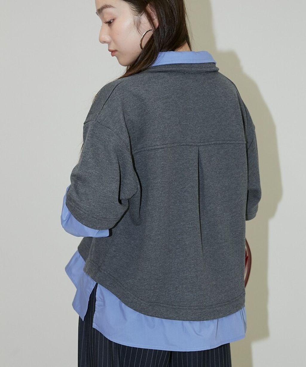 FREAKS STORE 假兩件寬鬆版型襯衫領POLO衫_6