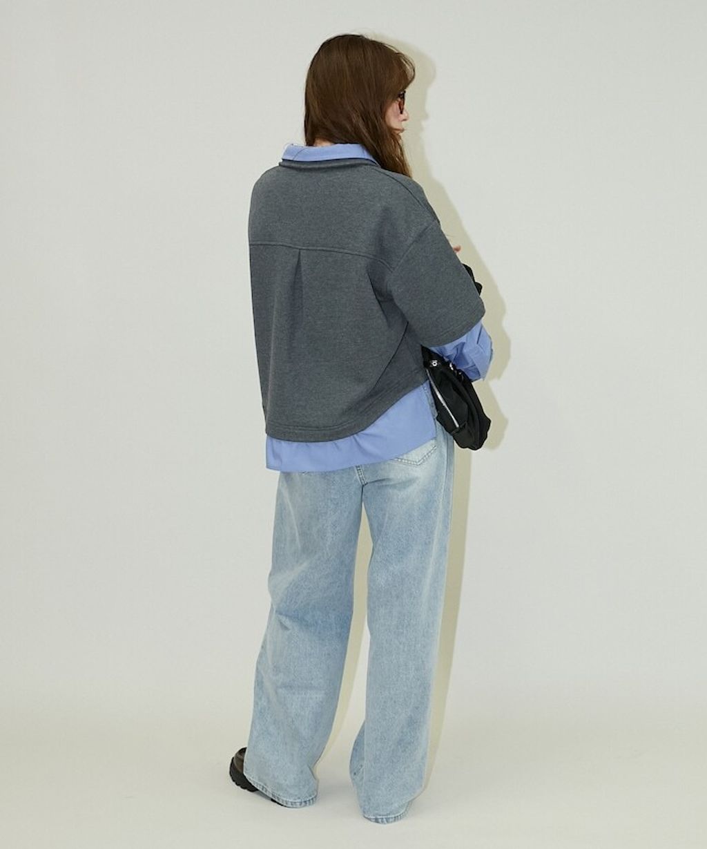 FREAKS STORE 假兩件寬鬆版型襯衫領POLO衫_50