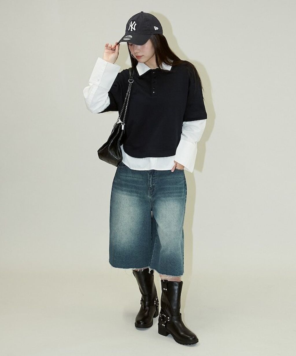 FREAKS STORE 假兩件寬鬆版型襯衫領POLO衫_28