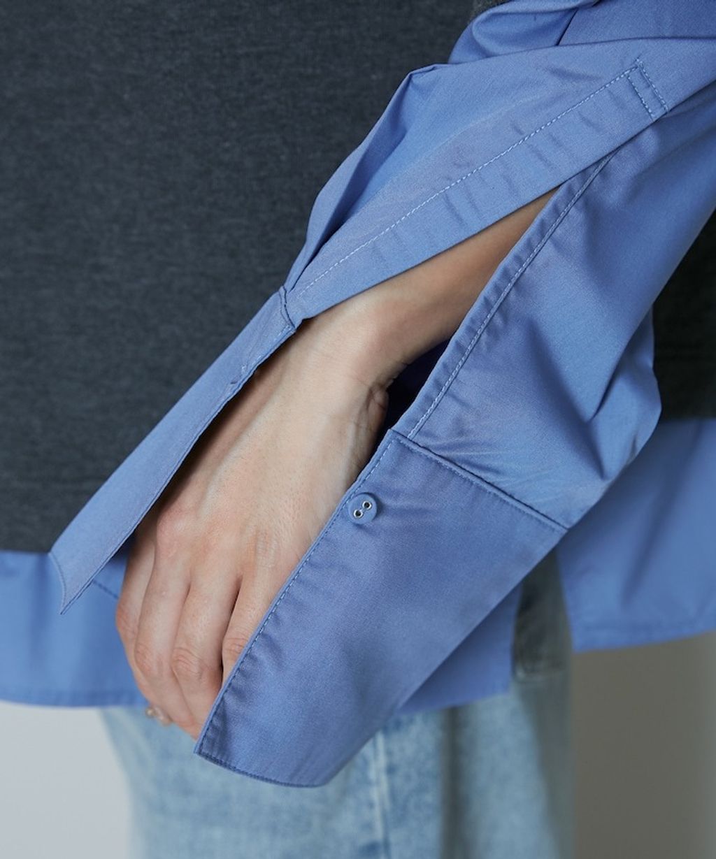 FREAKS STORE 假兩件寬鬆版型襯衫領POLO衫_43