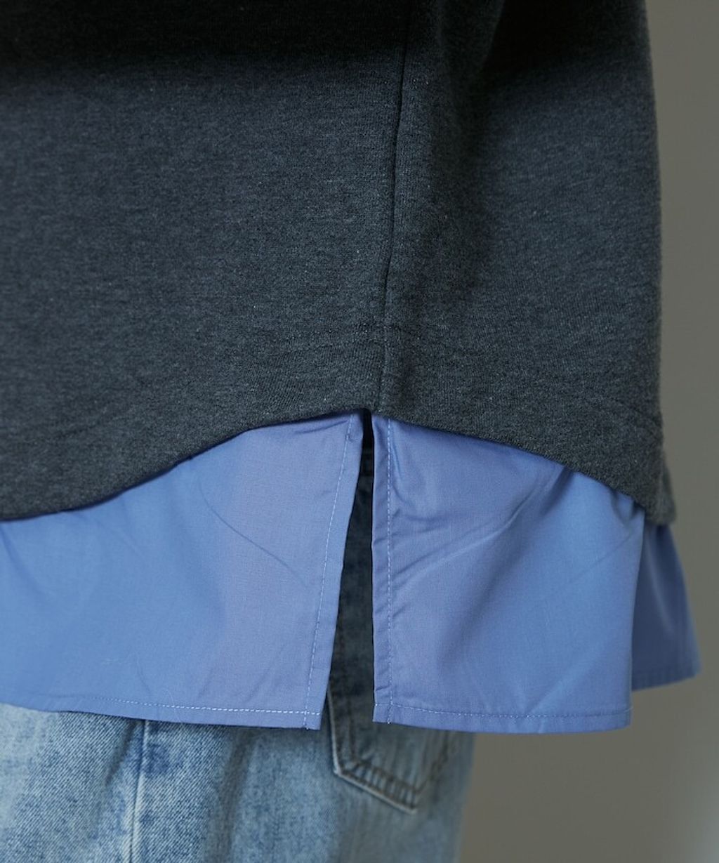 FREAKS STORE 假兩件寬鬆版型襯衫領POLO衫_42