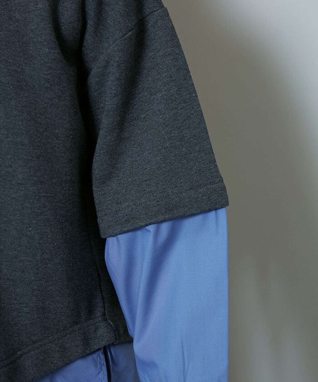 FREAKS STORE 假兩件寬鬆版型襯衫領POLO衫_40