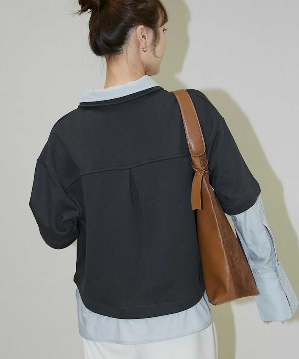 FREAKS STORE 假兩件寬鬆版型襯衫領POLO衫_17