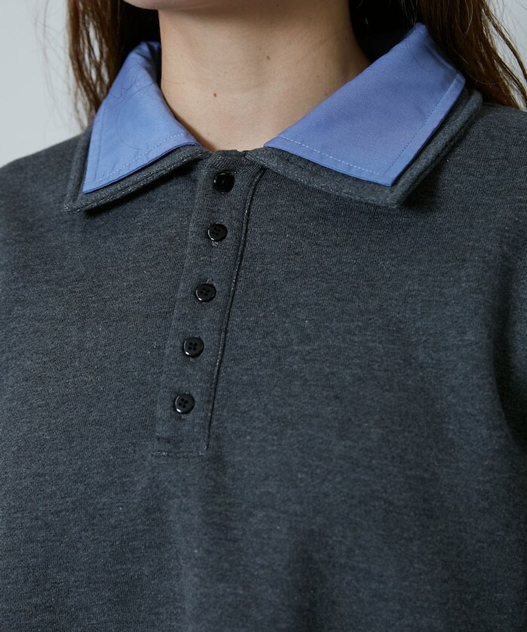 FREAKS STORE 假兩件寬鬆版型襯衫領POLO衫_14