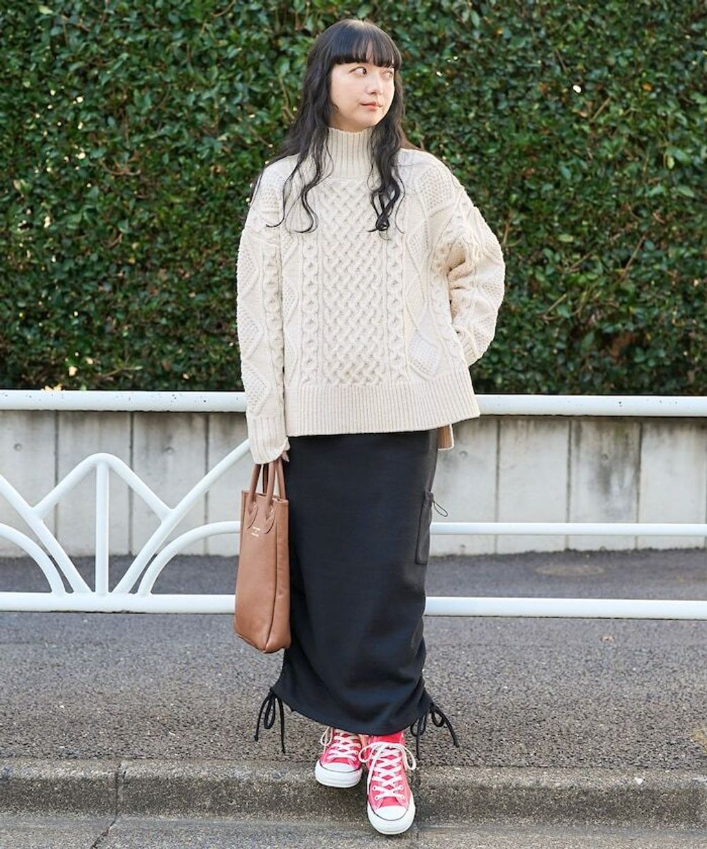 FREAKS STORE 立體混色麻花編織高領毛衣_42