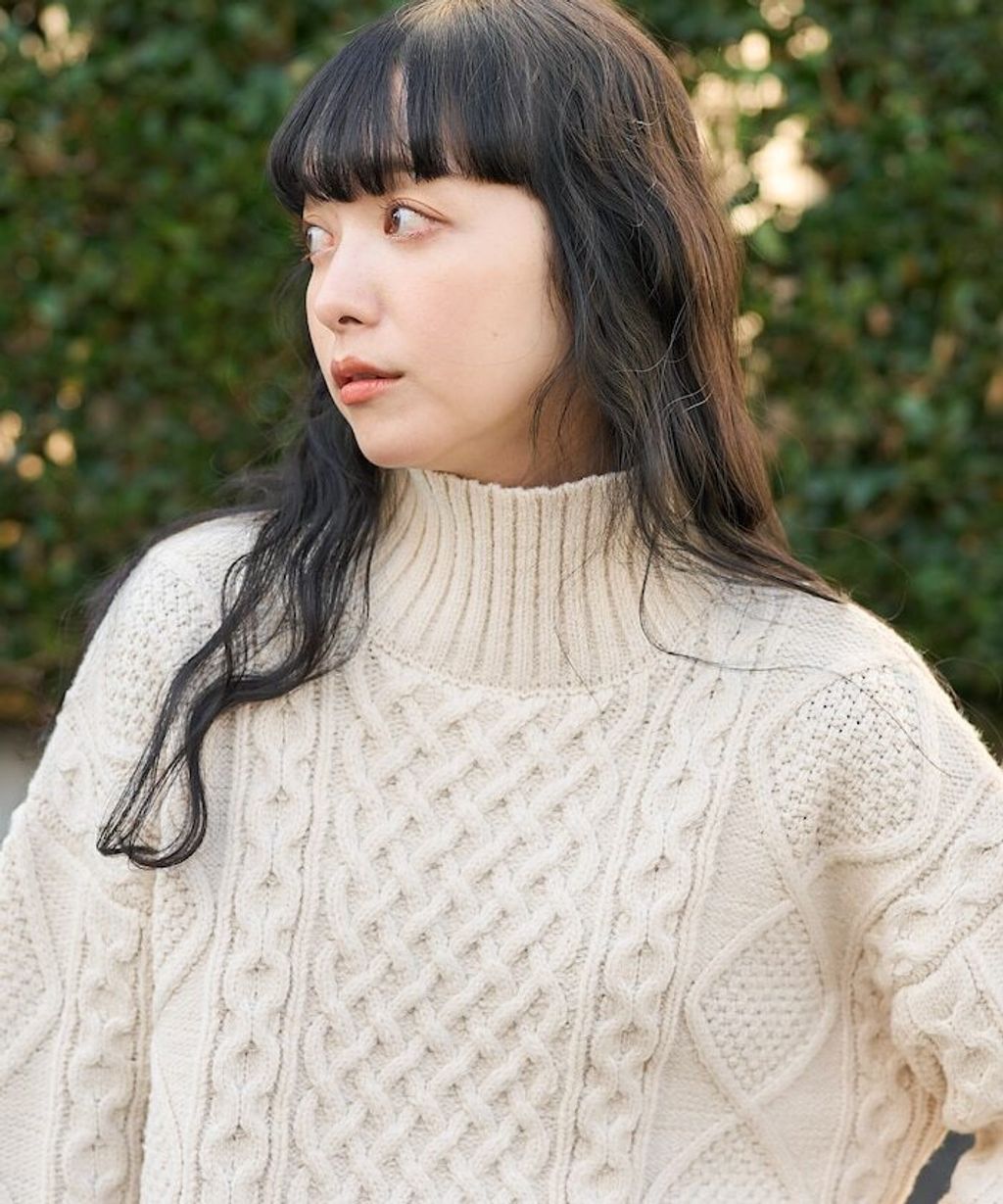 FREAKS STORE 立體混色麻花編織高領毛衣_43