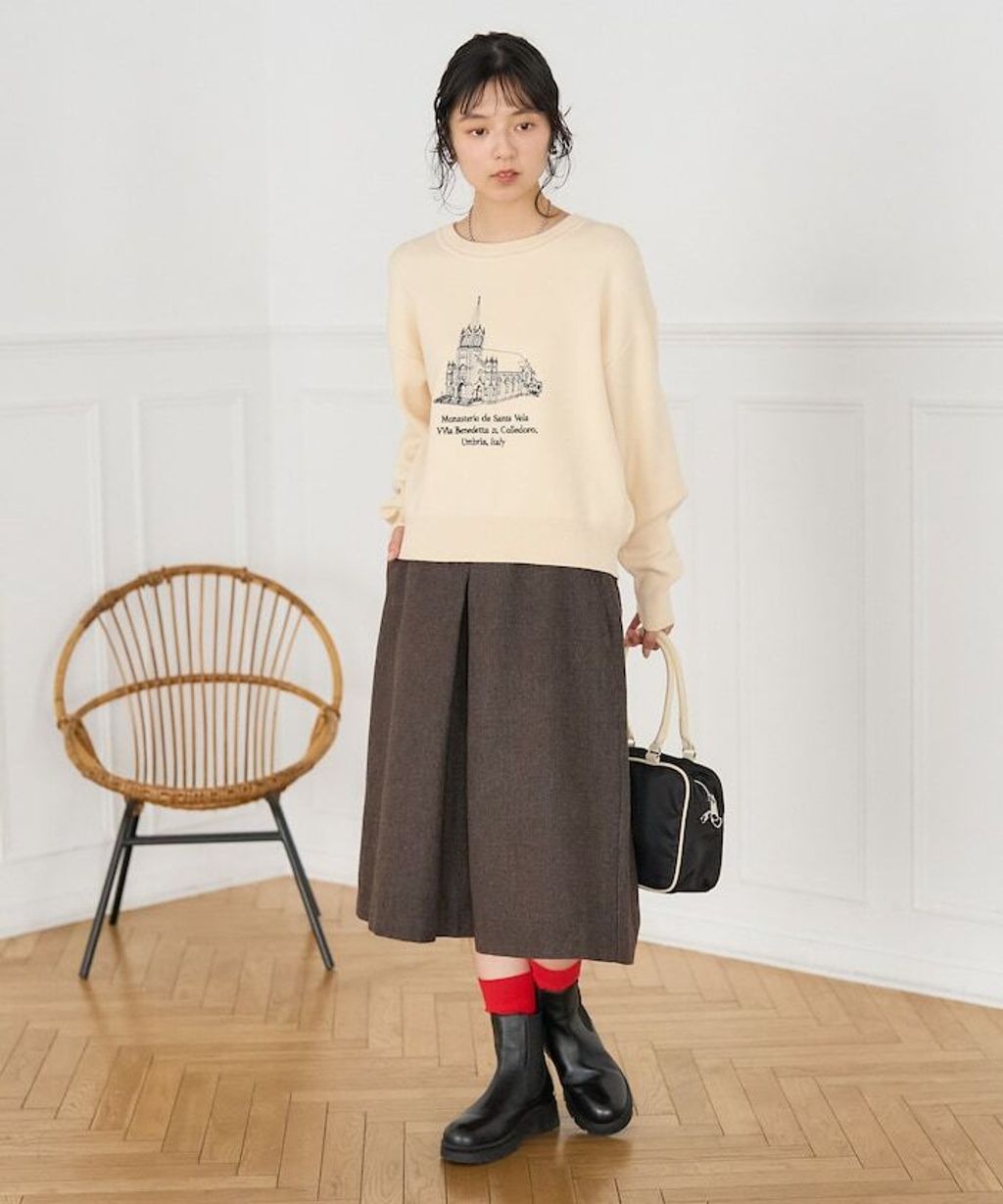 FREAKS STORE 羊毛質感溫暖寬版裙褲_4