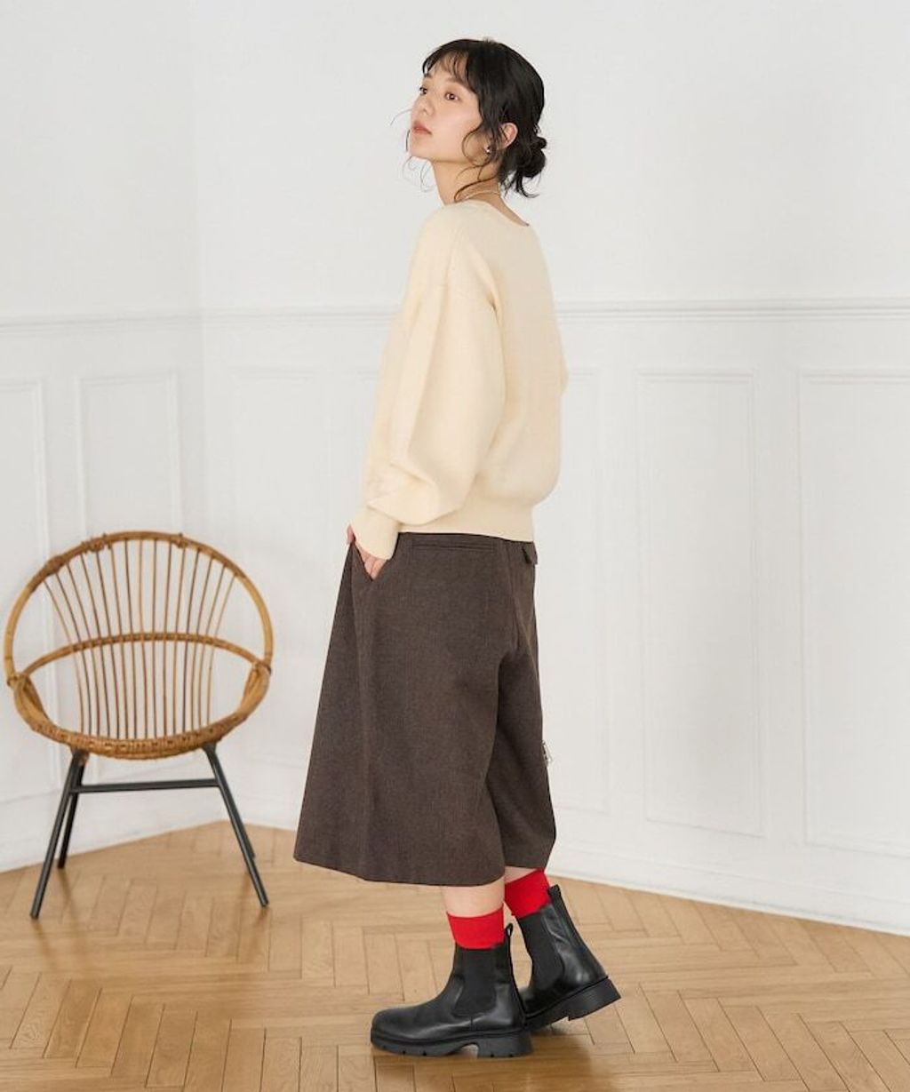 FREAKS STORE 羊毛質感溫暖寬版裙褲_6