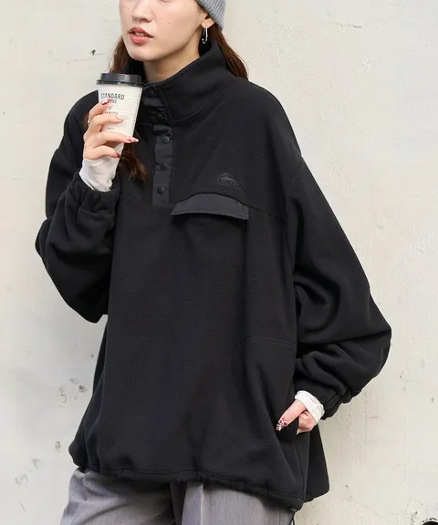 FREAKS STORE x KELTY 下擺防風抽繩寬鬆版型半開襟排扣上衣_3