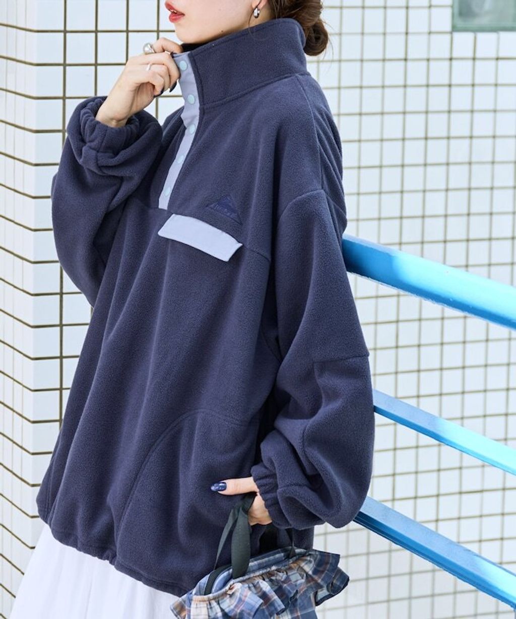 FREAKS STORE x KELTY 下擺防風抽繩寬鬆版型半開襟排扣上衣_5