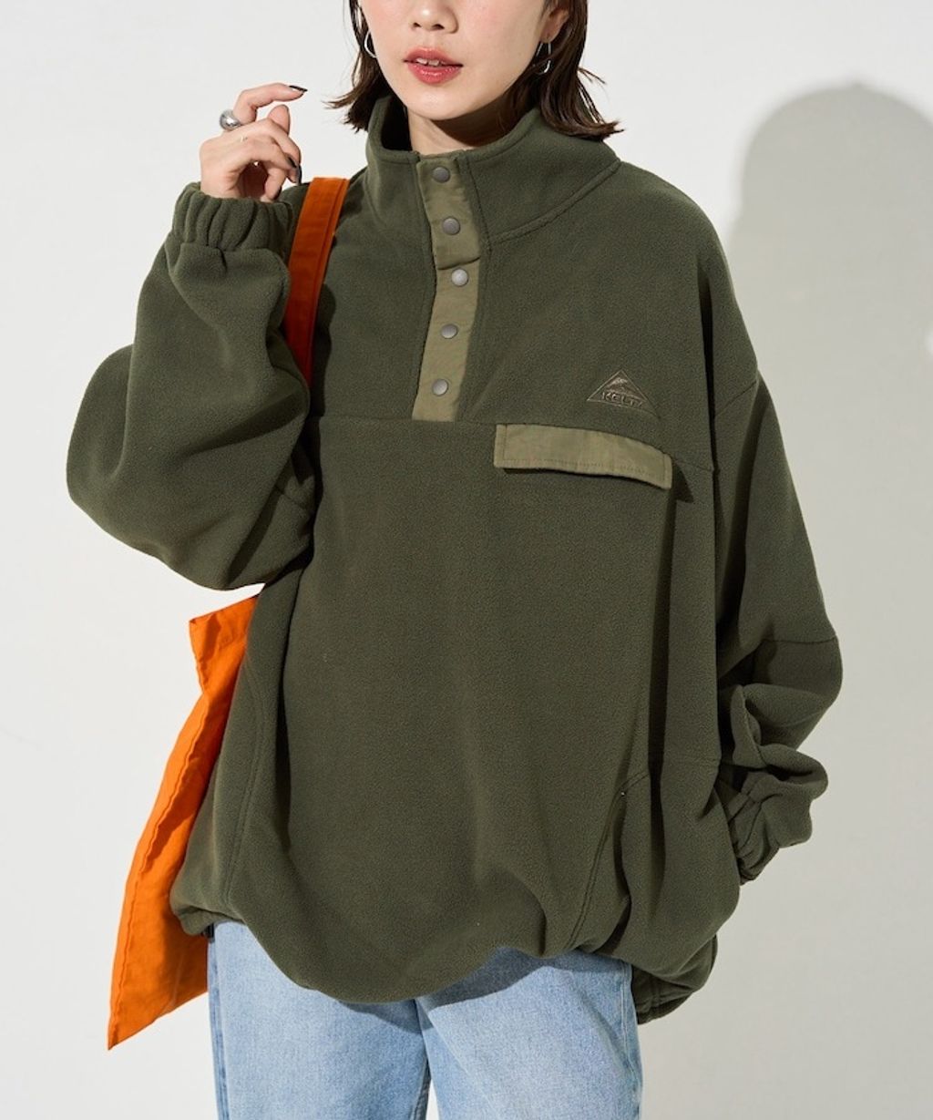 FREAKS STORE x KELTY 下擺防風抽繩寬鬆版型半開襟排扣上衣_7