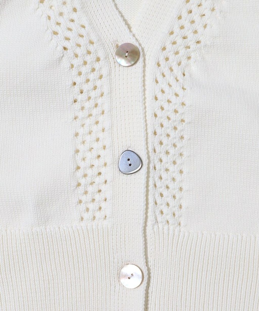 FREAKS STORE 立體麻花編織澎袖貝殼釦針織外套_46