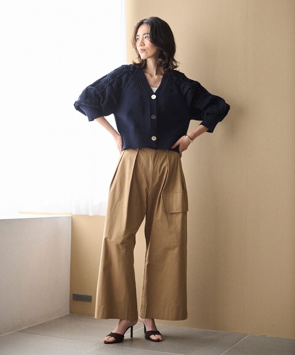 FREAKS STORE 立體麻花編織澎袖貝殼釦針織外套_33