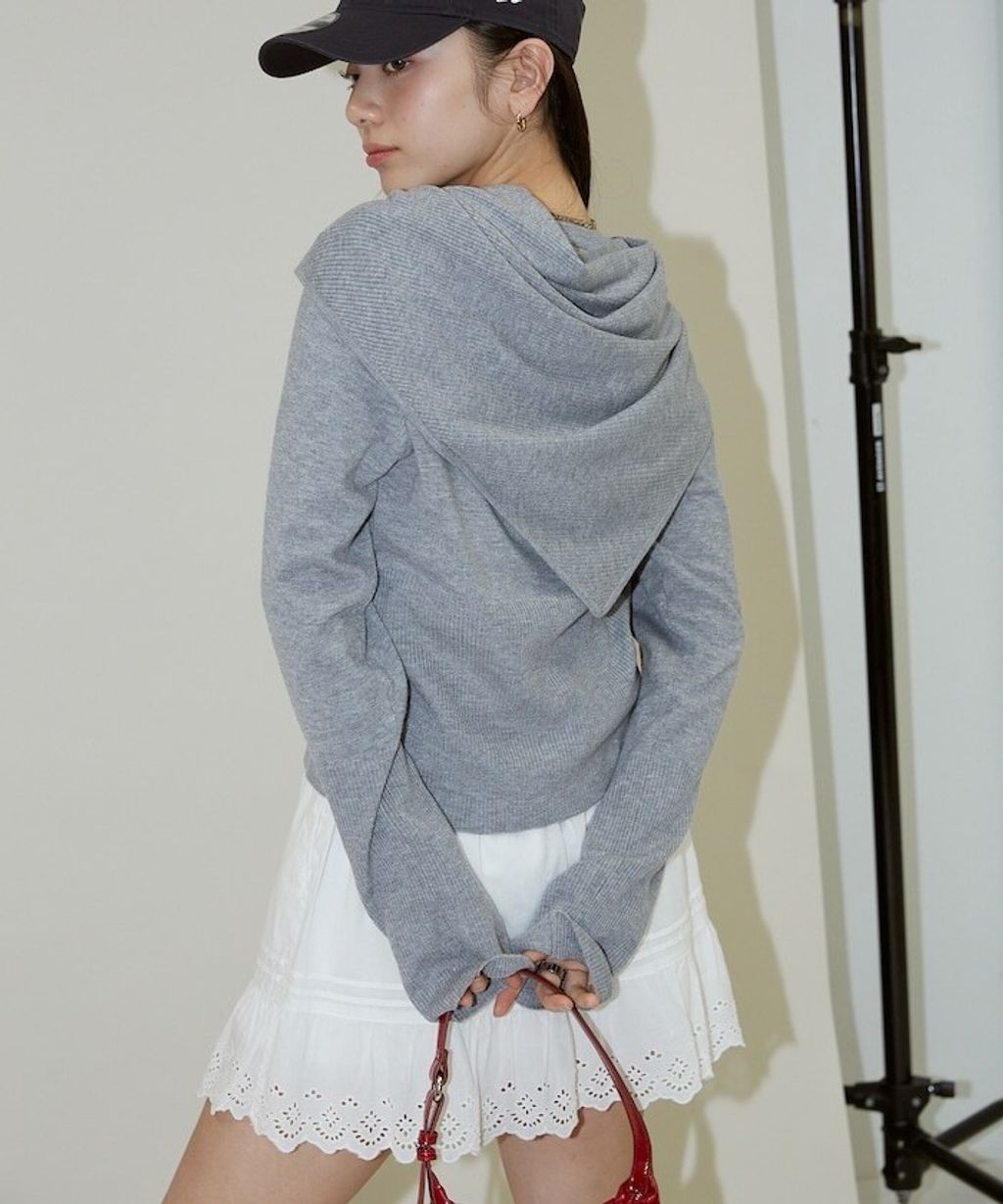 FREAKS STORE 圓領針織親膚開襟衫套組(附多功能披肩)_5
