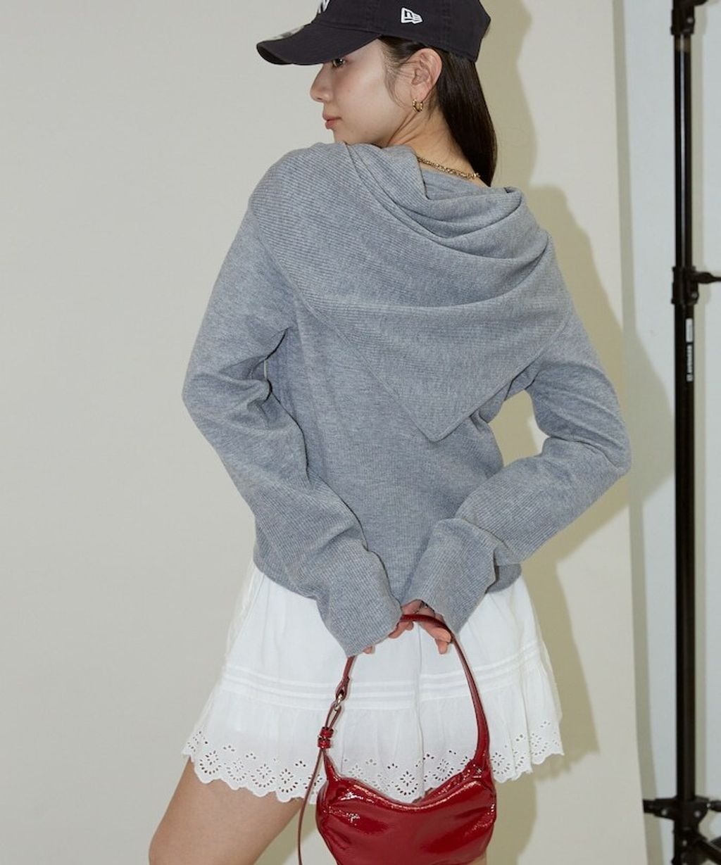 FREAKS STORE 圓領針織親膚開襟衫套組(附多功能披肩)_13