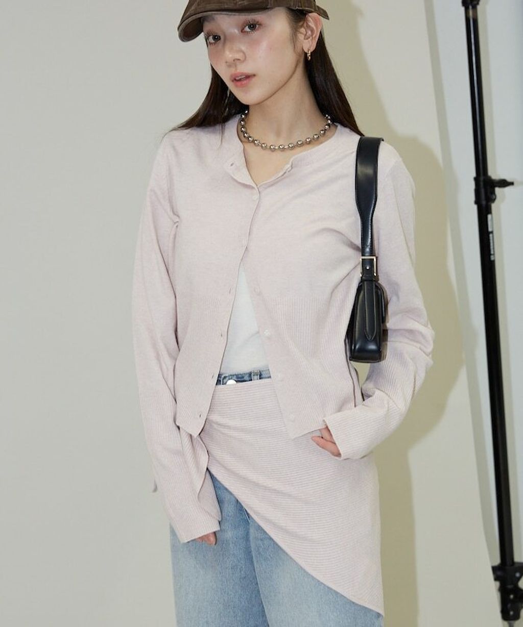 FREAKS STORE 圓領針織親膚開襟衫套組(附多功能披肩)_23