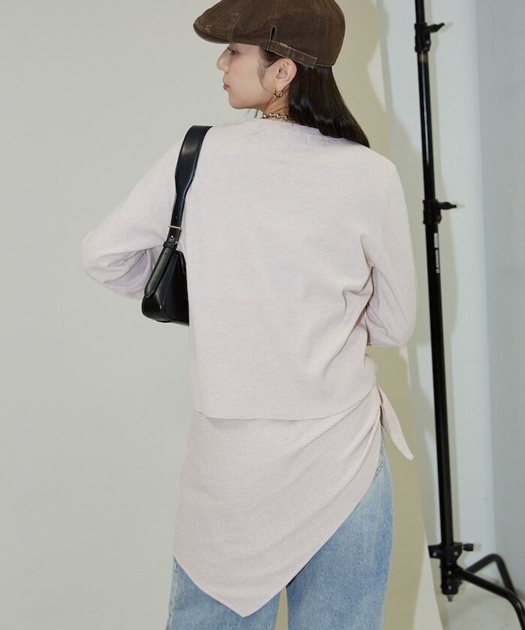 FREAKS STORE 圓領針織親膚開襟衫套組(附多功能披肩)_16