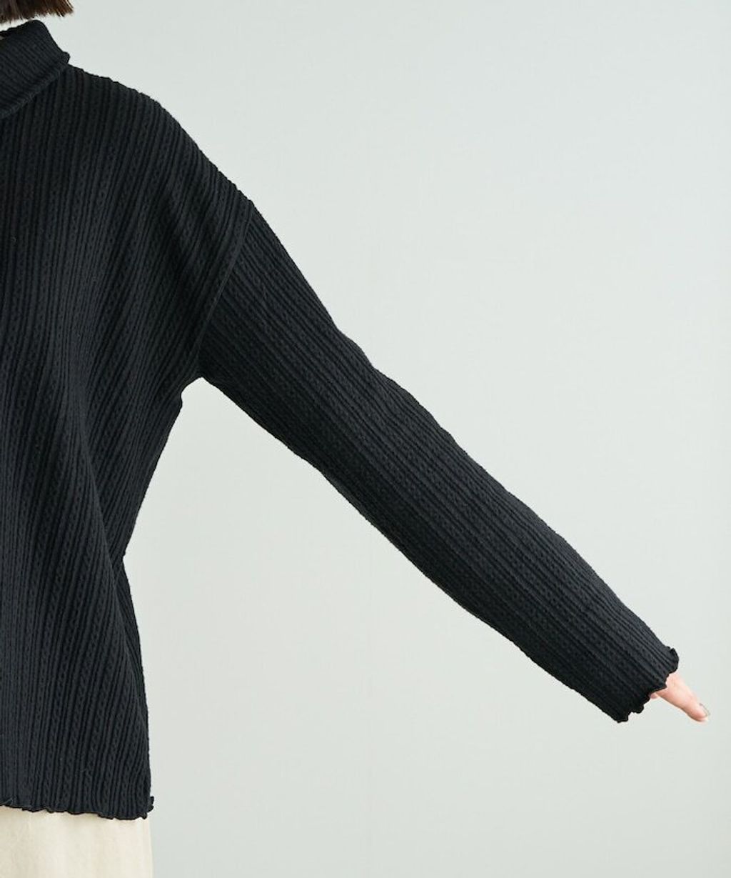 FREAKS STORE 細編麻花保暖POLO領針織上衣_41