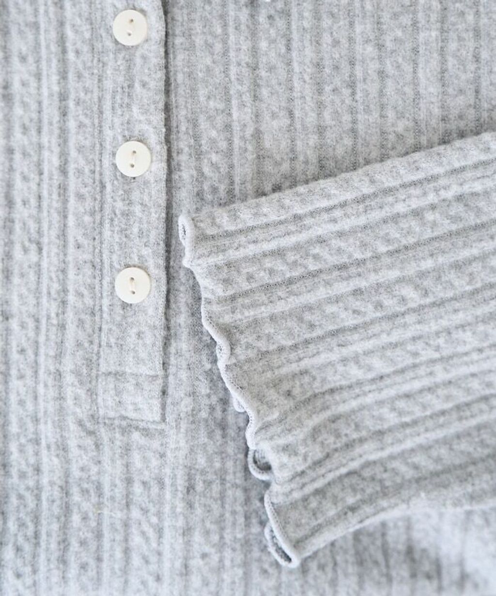 FREAKS STORE 細編麻花保暖POLO領針織上衣_25