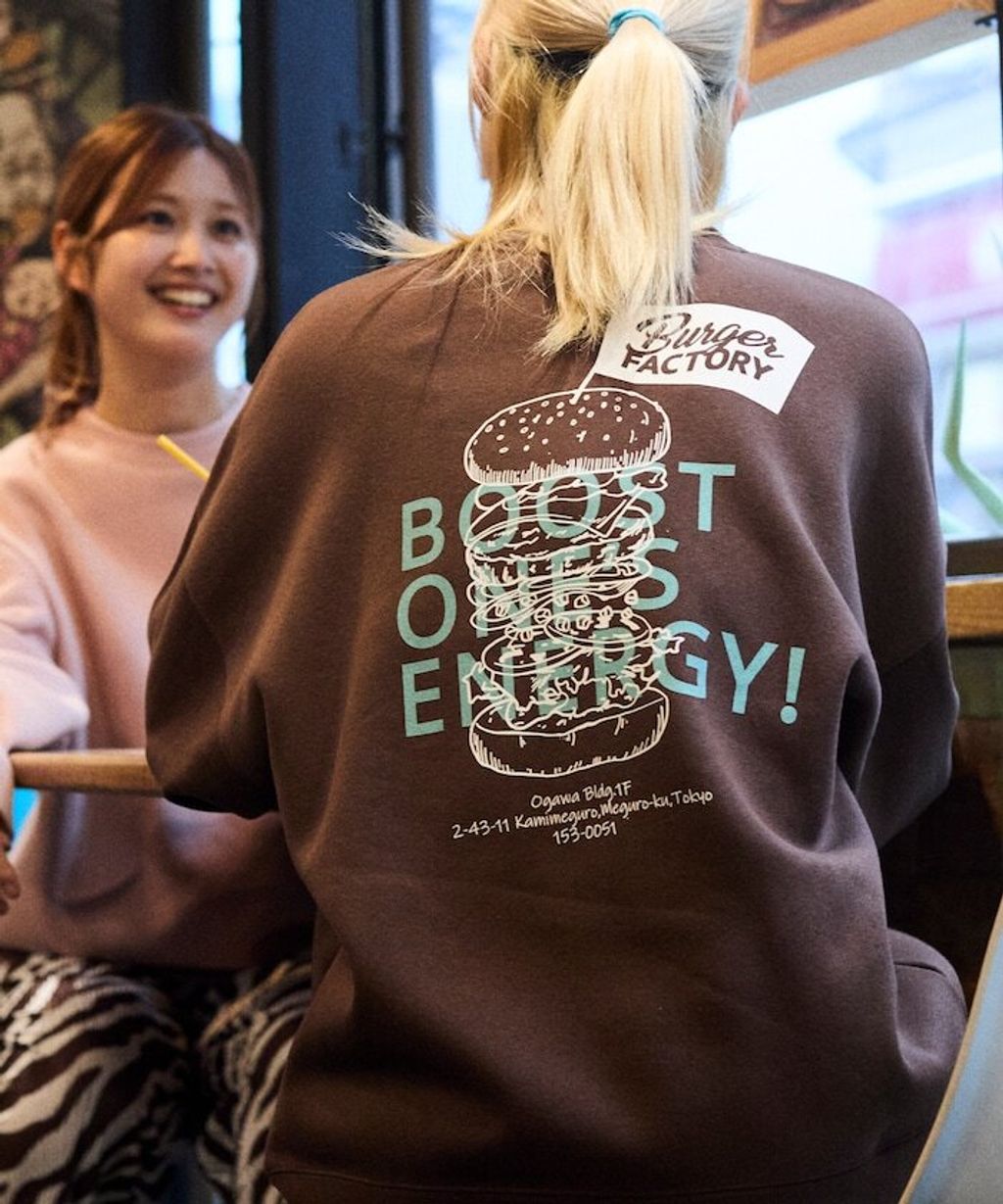 Burger Factory×FREAKS STORE 解構漢堡刷毛大學T_4