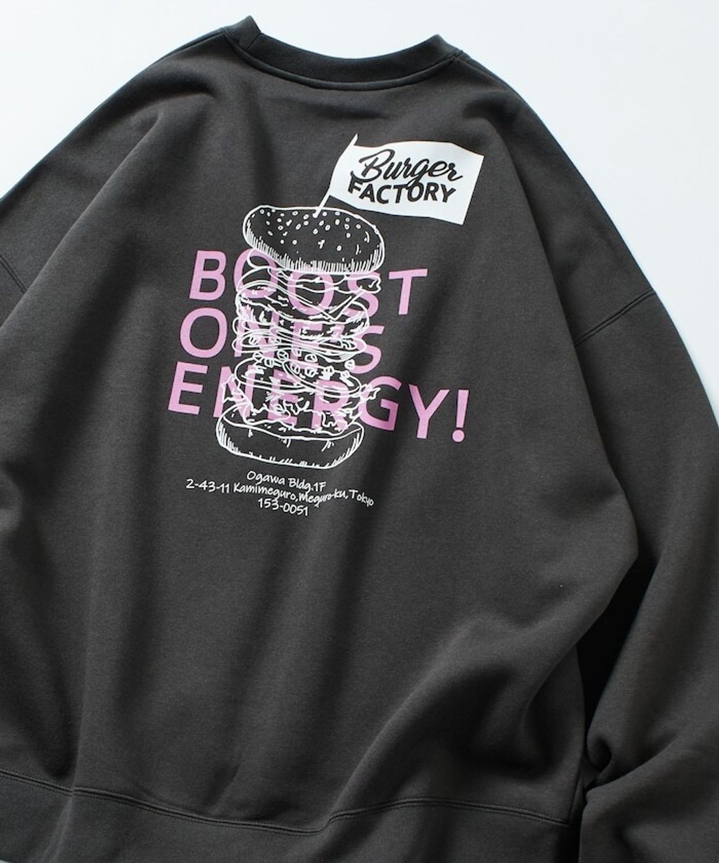 Burger Factory×FREAKS STORE 解構漢堡刷毛大學T_70