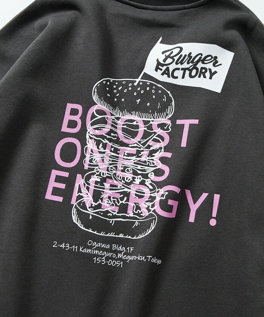 Burger Factory×FREAKS STORE 解構漢堡刷毛大學T_71