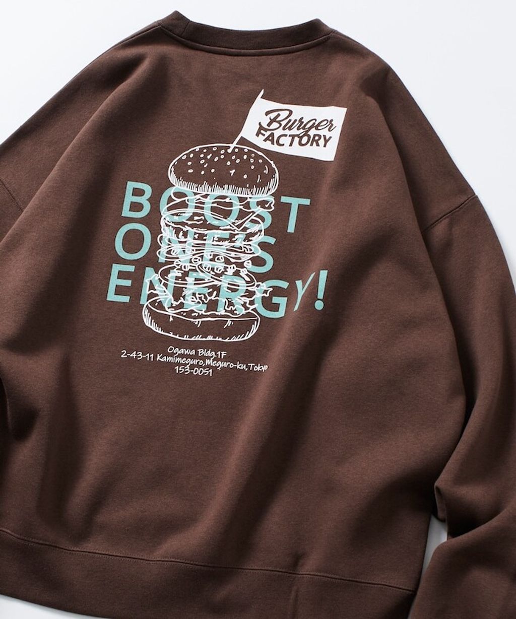 Burger Factory×FREAKS STORE 解構漢堡刷毛大學T_64